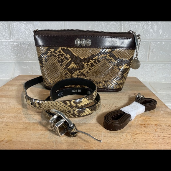 One World Brighton Snakeskin Wristlet and Belt - Picture 2 of 14